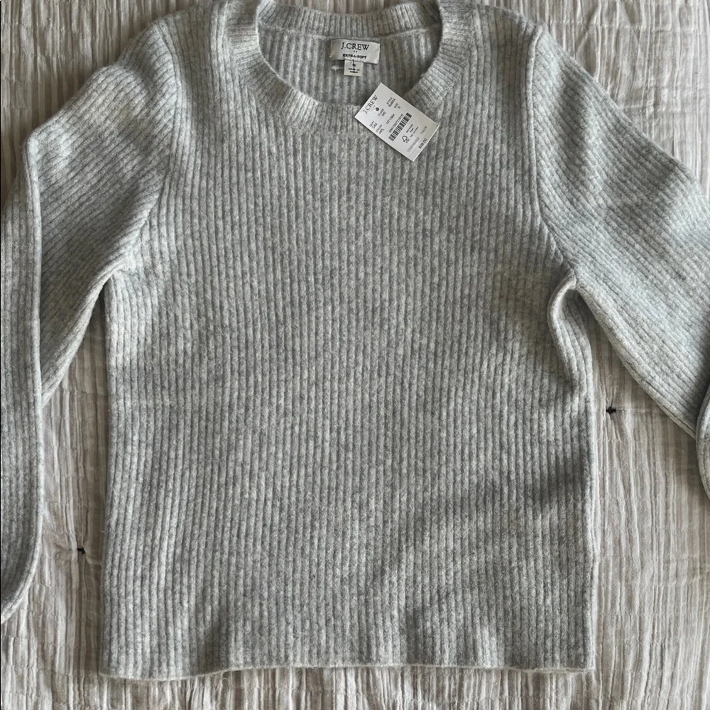 J. Crew Light Gray Crewneck Sweater - Picture 4 of 5